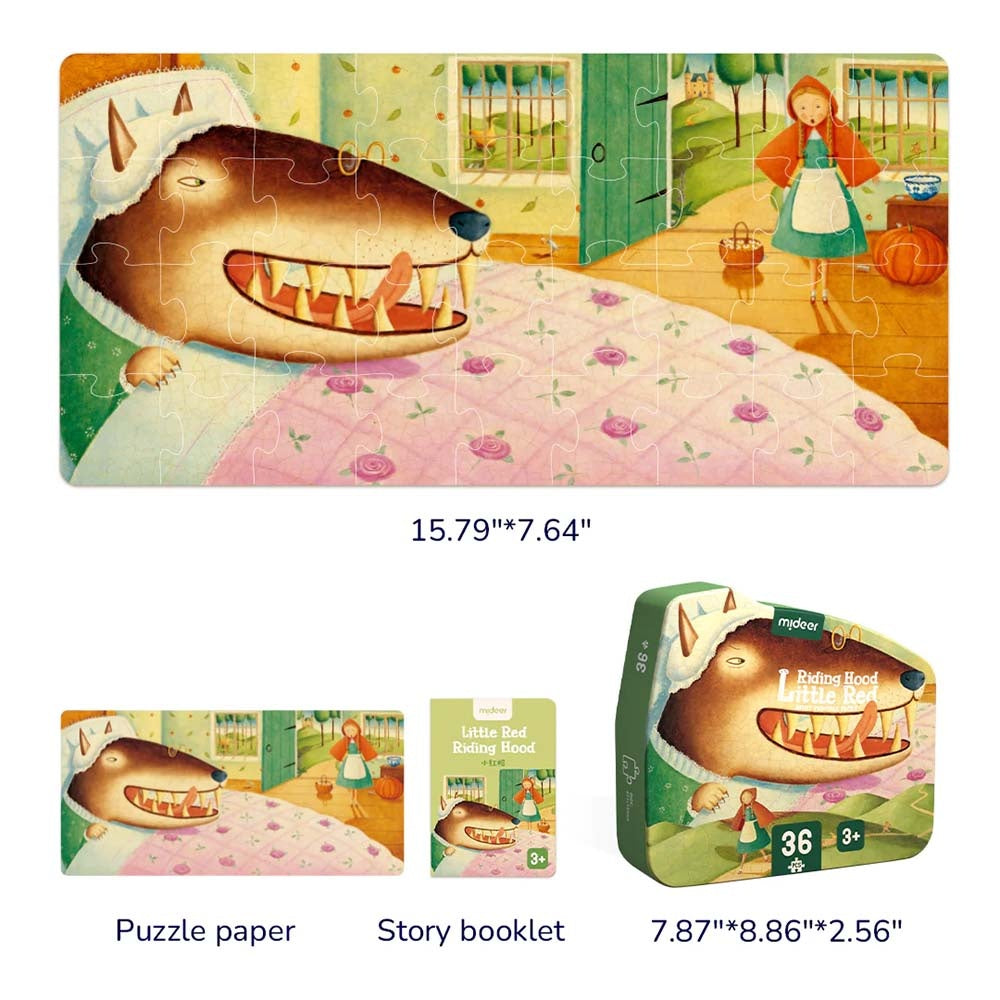 Mideer - Artist's Fairy Tale 36 Piece Jigsaw Puzzle Little Red Riding Hood