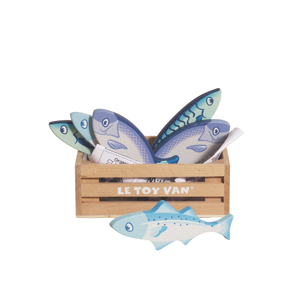 Le Toy Van - Wooden Fish Food Crate - 8pcs