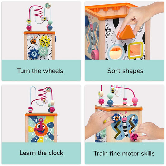 TopBright - Insect-Themed Play Cube Activity Toy