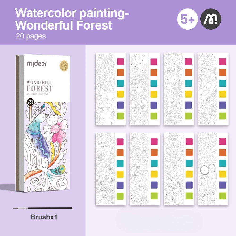 Mideer - Watercolour Painting Set - Travel Size - Wonderful Forest