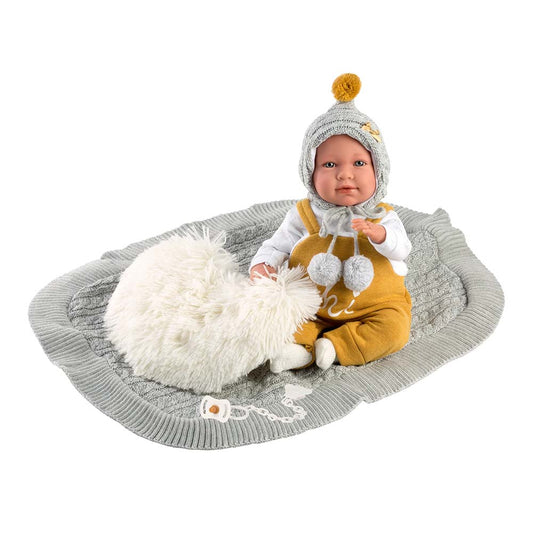 Llorens - Baby Girl Doll With Clothing And Accessories: Mimi Llorona With Blanket And Cushion - 42cm (Crying Mechanism)