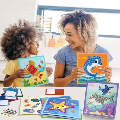 Jar Meló - Mosaic Sticker Art Kit - Ocean Journey Animal Craft Set