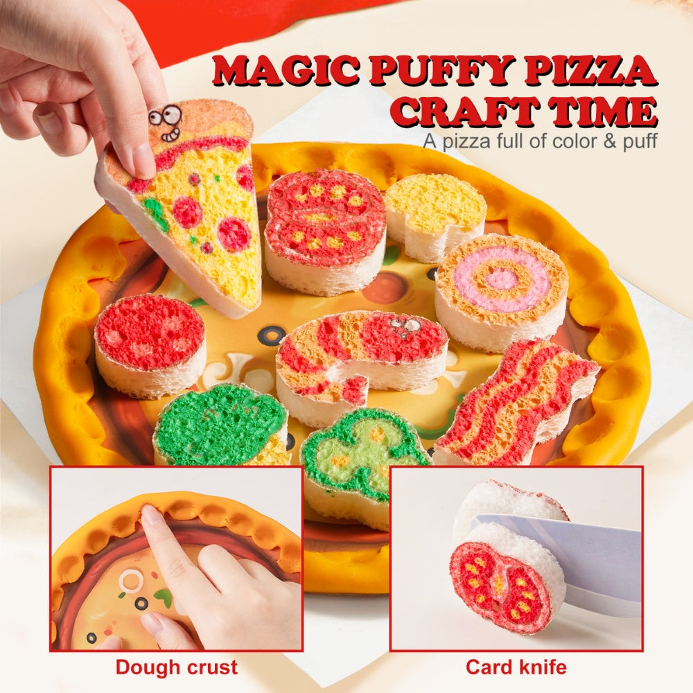 Jar Meló - Magic Puffy Pizza Kit - 3D Art & Pretend Play Cooking Set