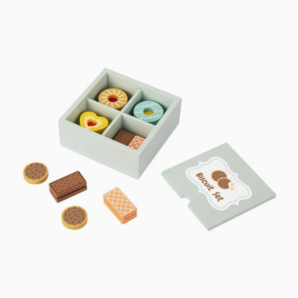 hi Pando - Pretend & Play - Wooden Biscuit Set - 13pcs
