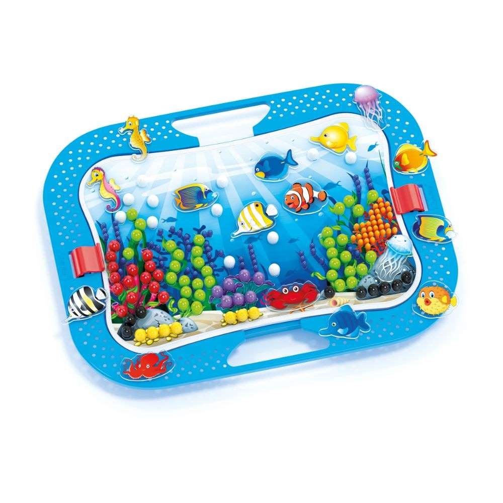 Quercetti - Fun Ocean & Pegs - Sea-Themed Peg Board Activity for Toddlers