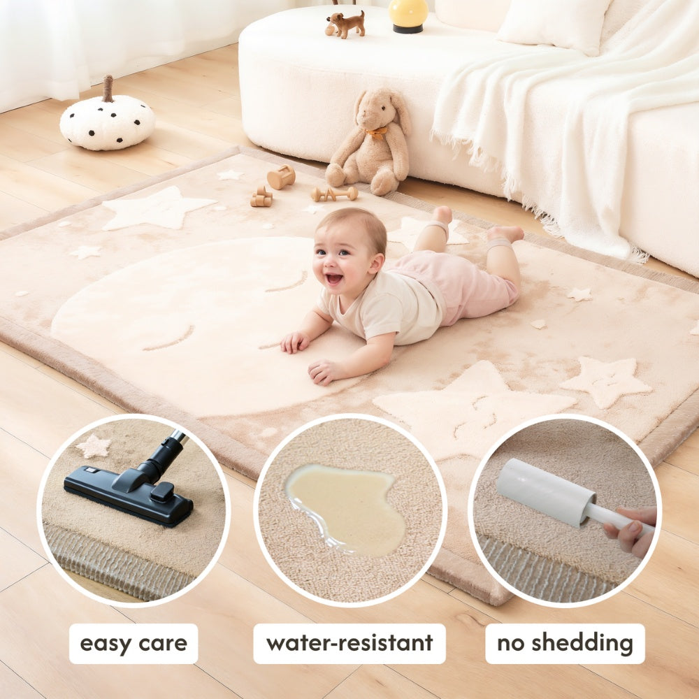Hakuna Matte - CloudSoftRise Play Mat 3D Carpet - Moon & Stars 280 x 200 x 2.5 cm