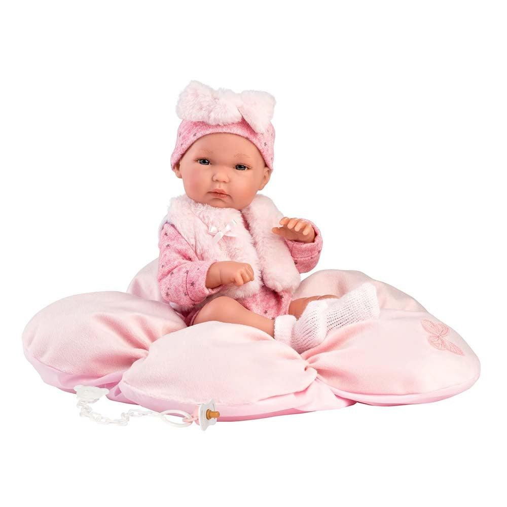 Llorens - Anatomically Correct Baby Girl Doll with Clothing & Cushion: Bimba - 35cm