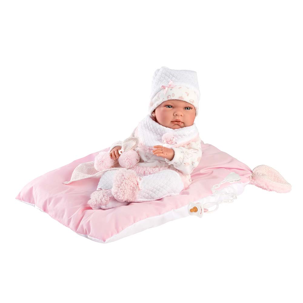 Llorens - Baby Girl Doll With Clothing And Accessories: Nica With Cushion - 40cm