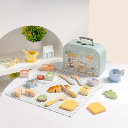 TookyToy - Picnic Basket Set & Play Food - 31pcs