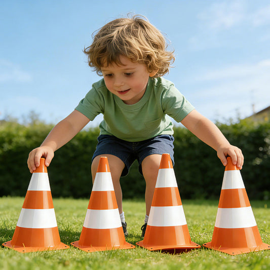 Pretend & Play Road Cones - Road Safety Role-Play Accessory - Set of 4