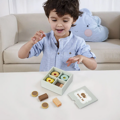 hi Pando - Pretend & Play - Wooden Biscuit Set - 13pcs