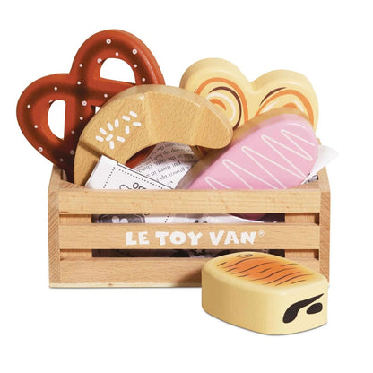 Le Toy Van - Wooden Bakery & Patisserie Food Crate - 7pcs