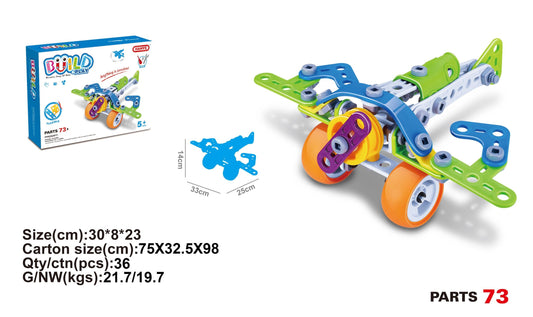 Cogo - Build & Play - Plane Construction Set - 75 Pieces