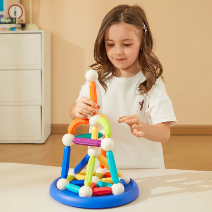 Mideer - Rainbow Magnetic Building Sticks STEM Construction Toy - 60 Pieces