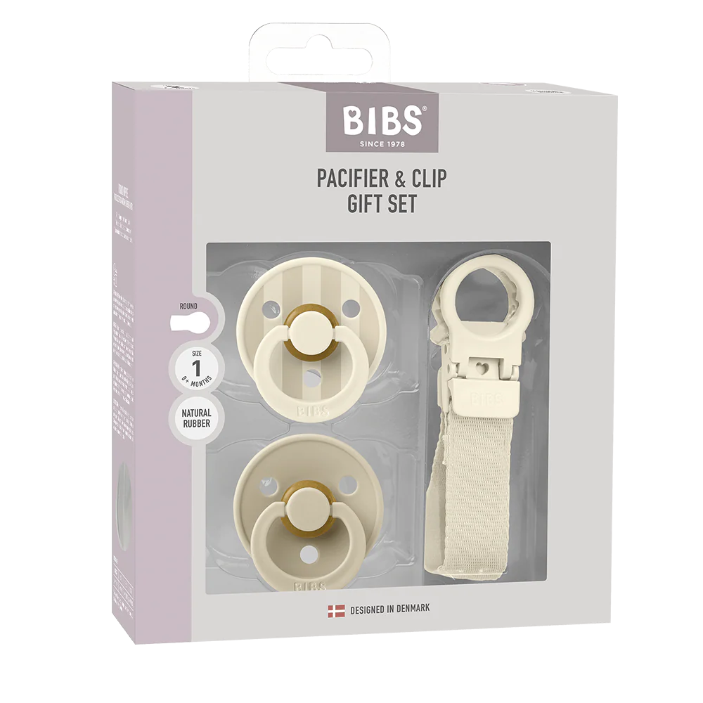 BIBS Colour Pacifier & Loop Clip Gift Set - Motherhood