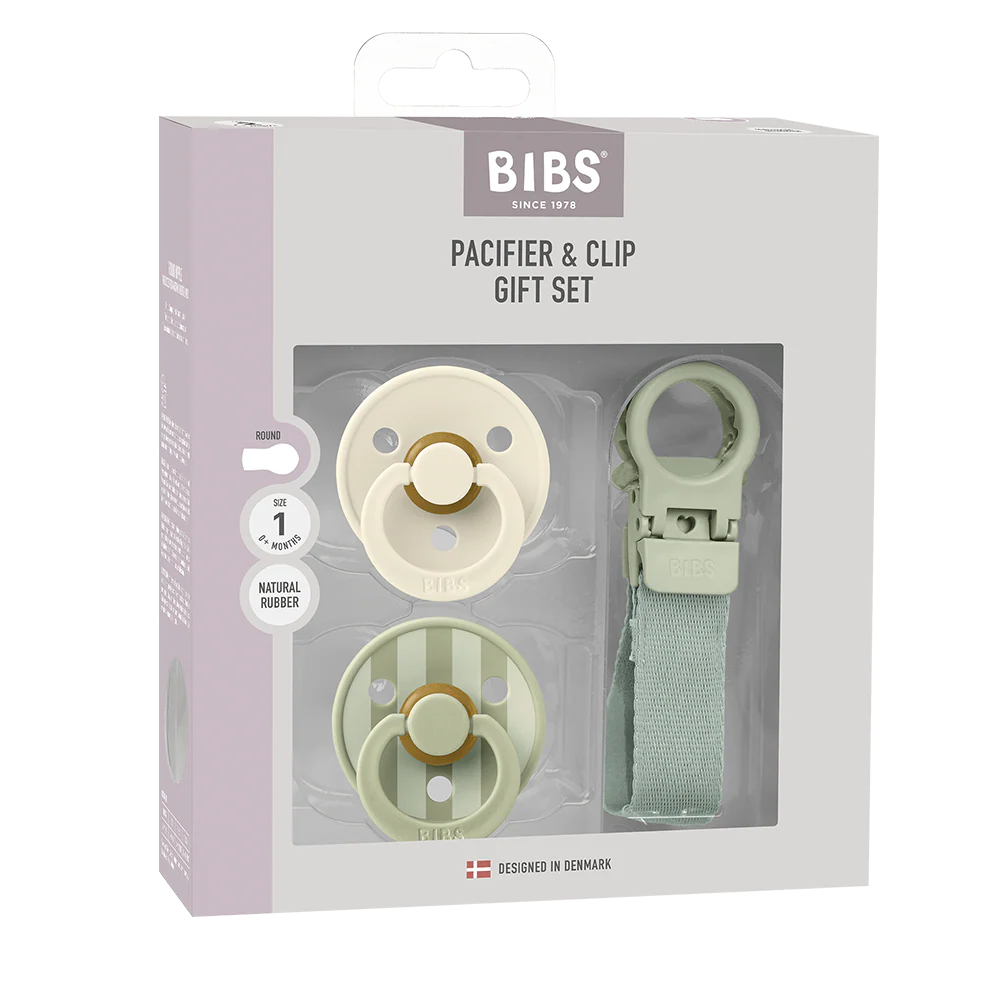BIBS Colour Pacifier & Loop Clip Gift Set - Motherhood