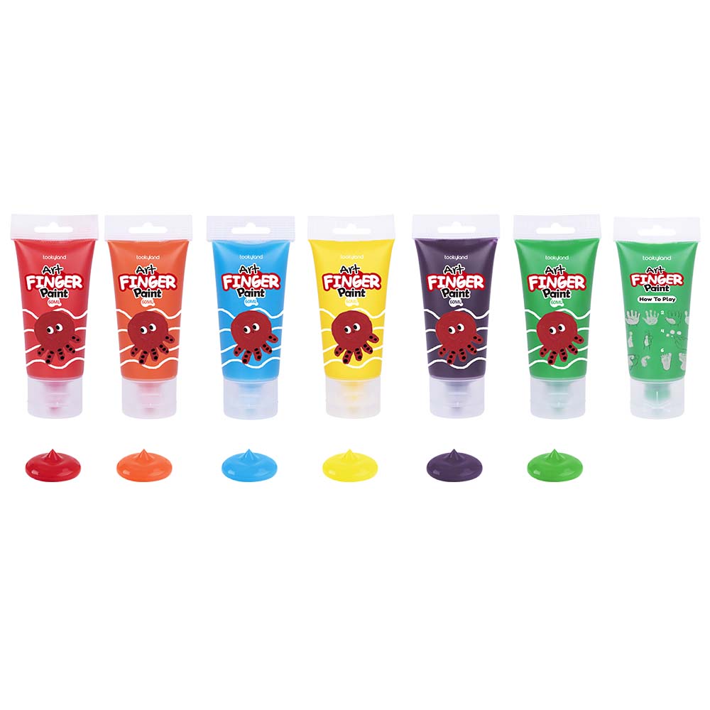 TookyToy - Finger Paint - 6 Colors - 60ml