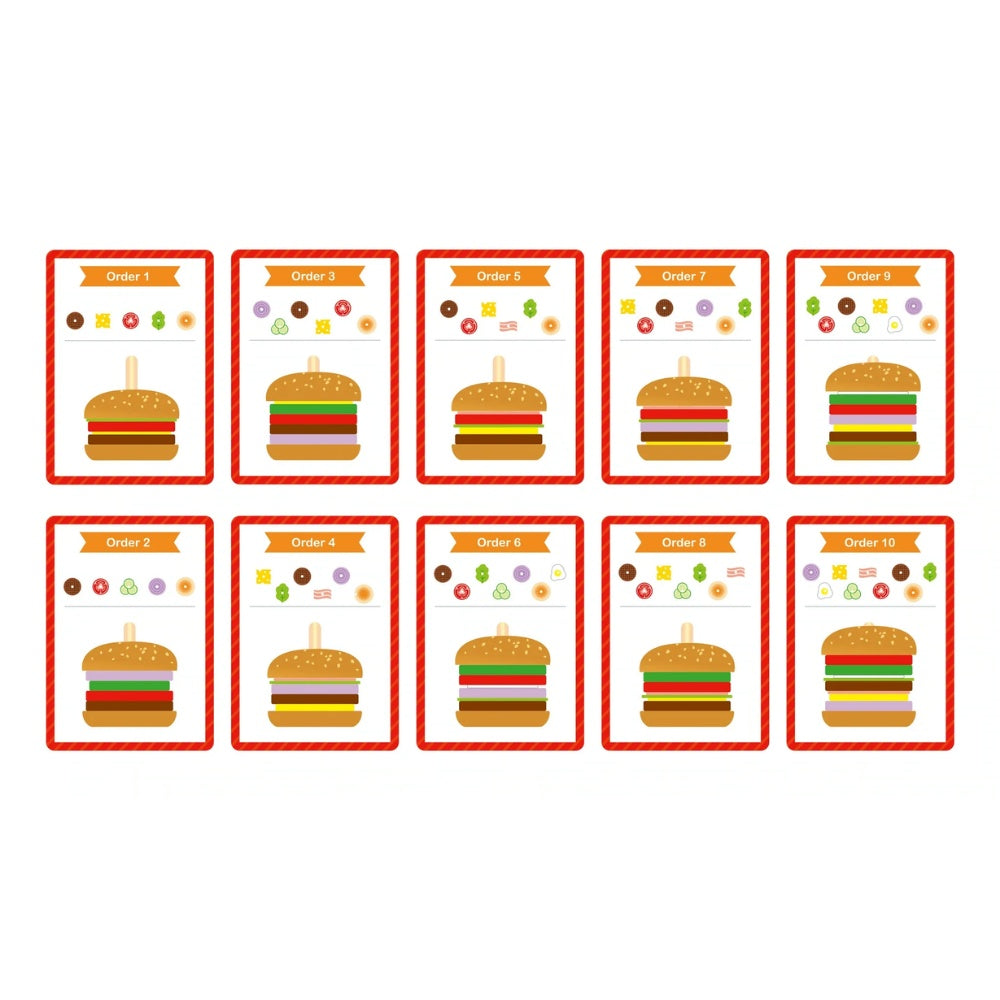 TookyToy - Making A Burger - Stacking & Sequencing Activity Toy