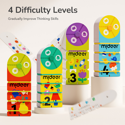 Mideer - Threading Match Cards - String Lacing Educational Game for Kids
