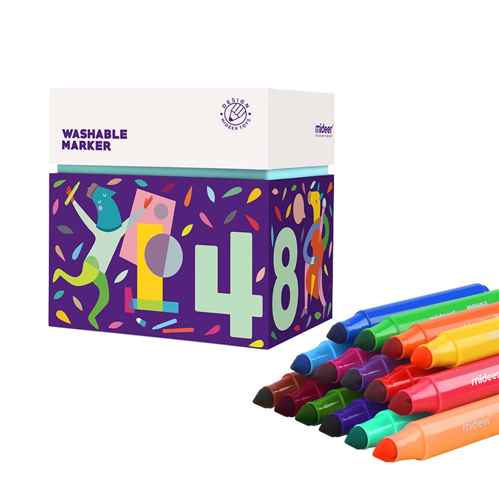 Mideer - Markers Washable - 48 Colours