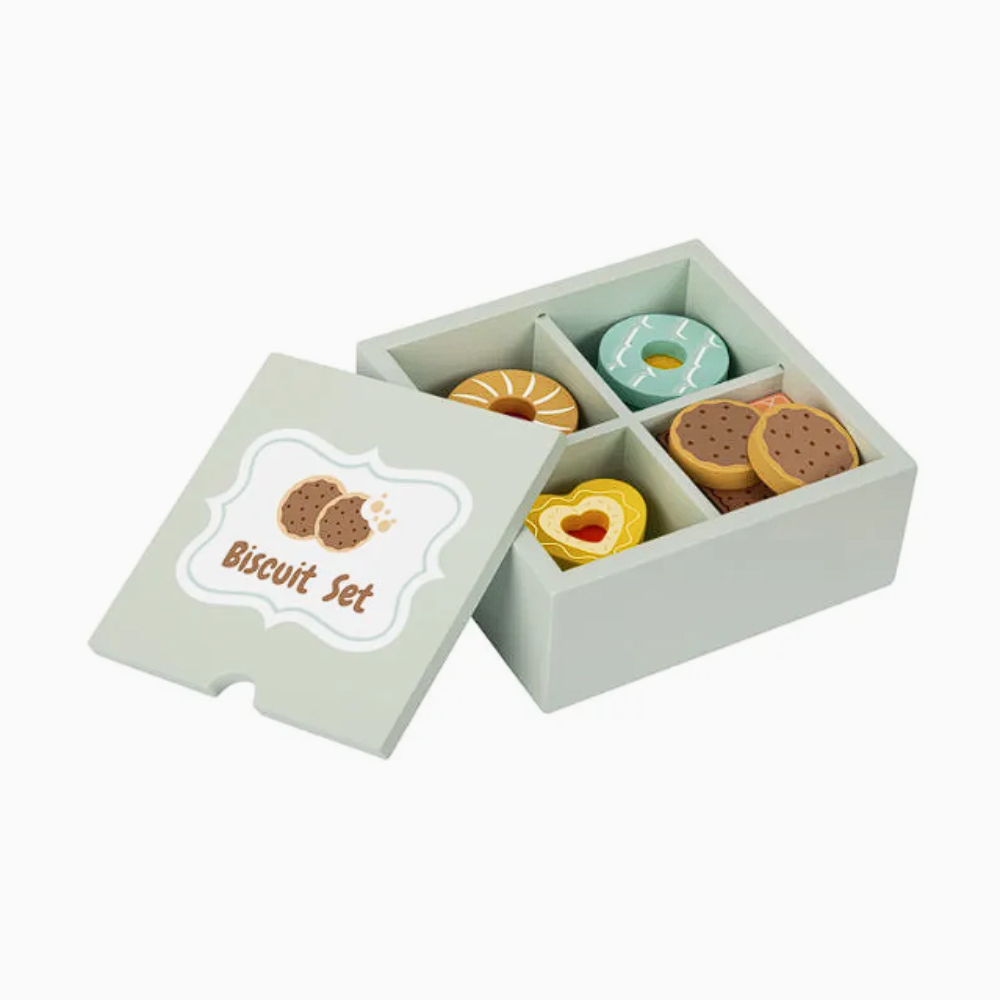 hi Pando - Pretend & Play - Wooden Biscuit Set - 13pcs