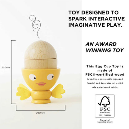 Le Toy Van - Wooden Egg Cup & Soldiers - 6pcs