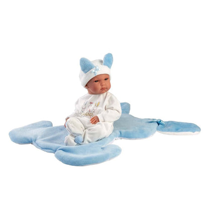 Llorens - Anatomically Correct Baby Boy Doll with Clothing & Bunny Cushion: Bimbo - 35cm