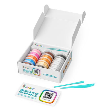 Hey Clay - Modelling Air-Dry Clay with Fun Interactive App - Dog Buddies, 15 cans