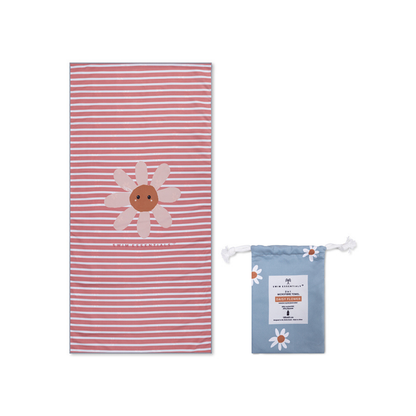 Swim Essentials - Microfiber Beach Towel - Daisy Flower - 135x65 cm
