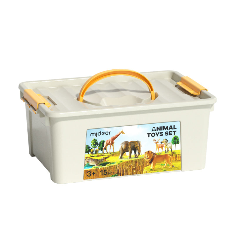 Mideer - Wild Animal Playset - 15 Pieces