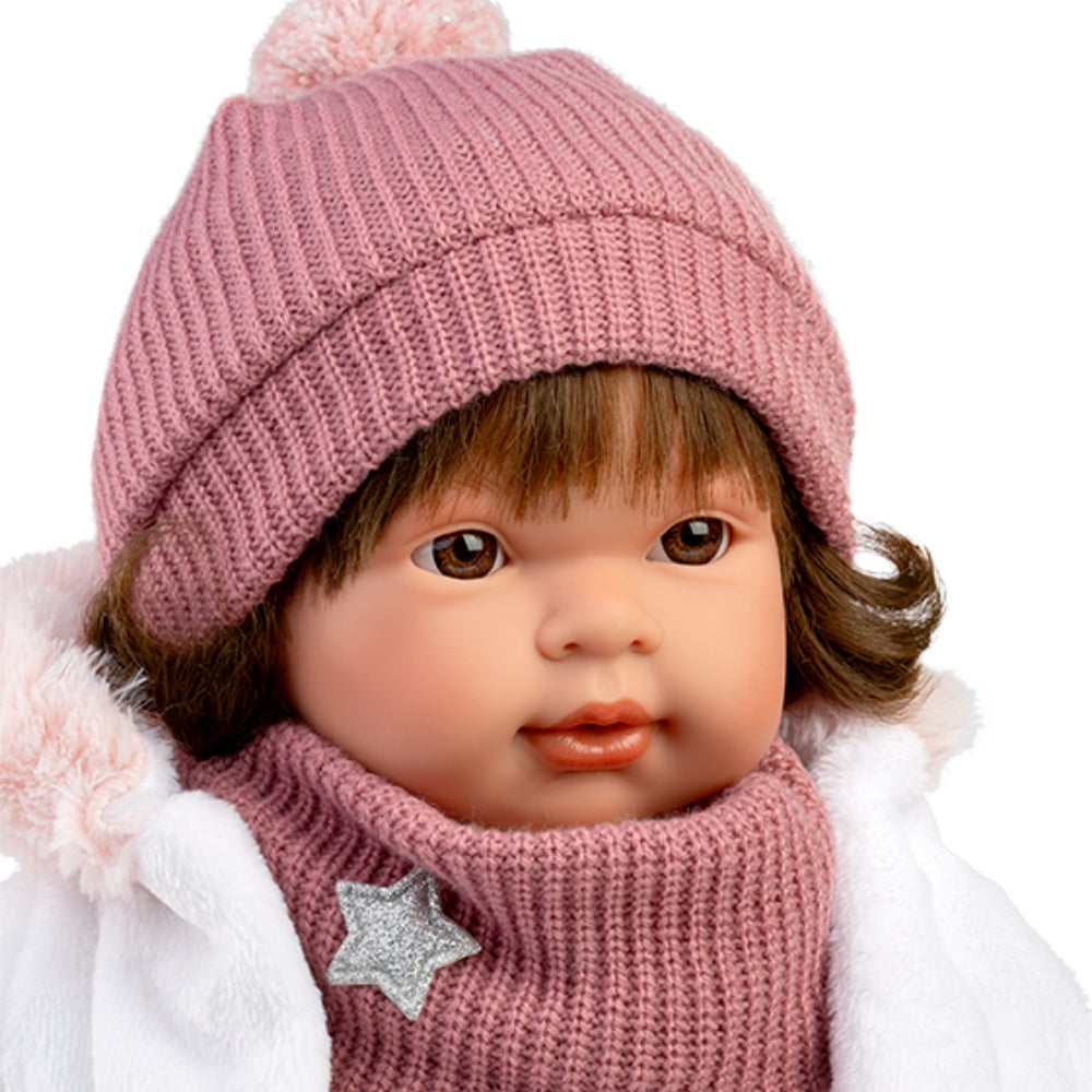 Llorens - Baby Girl Doll with Crying Mechanism, Clothing & Accessories: Carla - 42cm