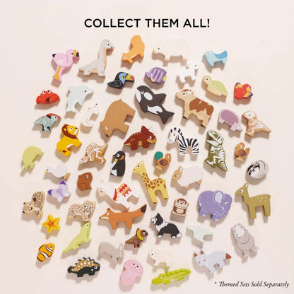 Le Toy Van - Wooden Stacking African Animals & Bag - 10pcs