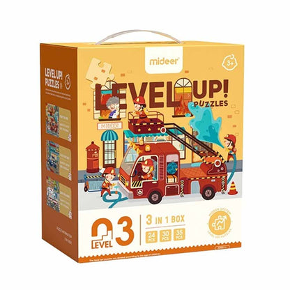 Mideer - Level Up Puzzles - 3-in-1 - Level 3 Fire Brigade