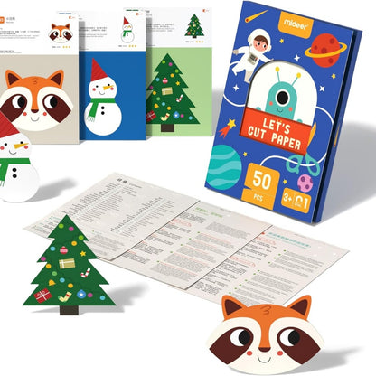 Mideer - Beginner Level Let's Cut Paper Arts & Crafts Set