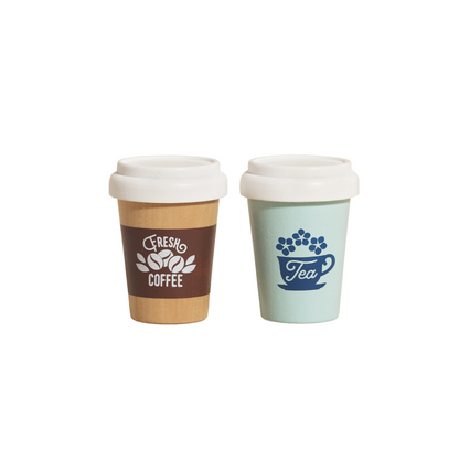 Le Toy Van - Wooden Tea & Coffee Re-Useable Eco Cups - 2pcs