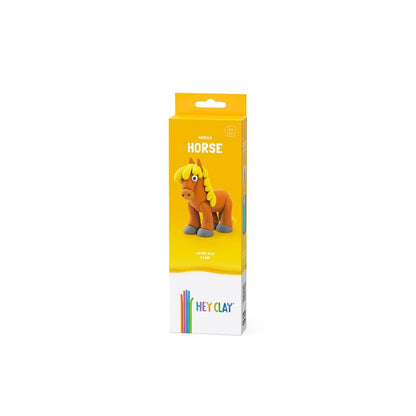 Hey Clay - Modelling Air-Dry Clay with Fun Interactive App - Horse, series Animals, 3 cans