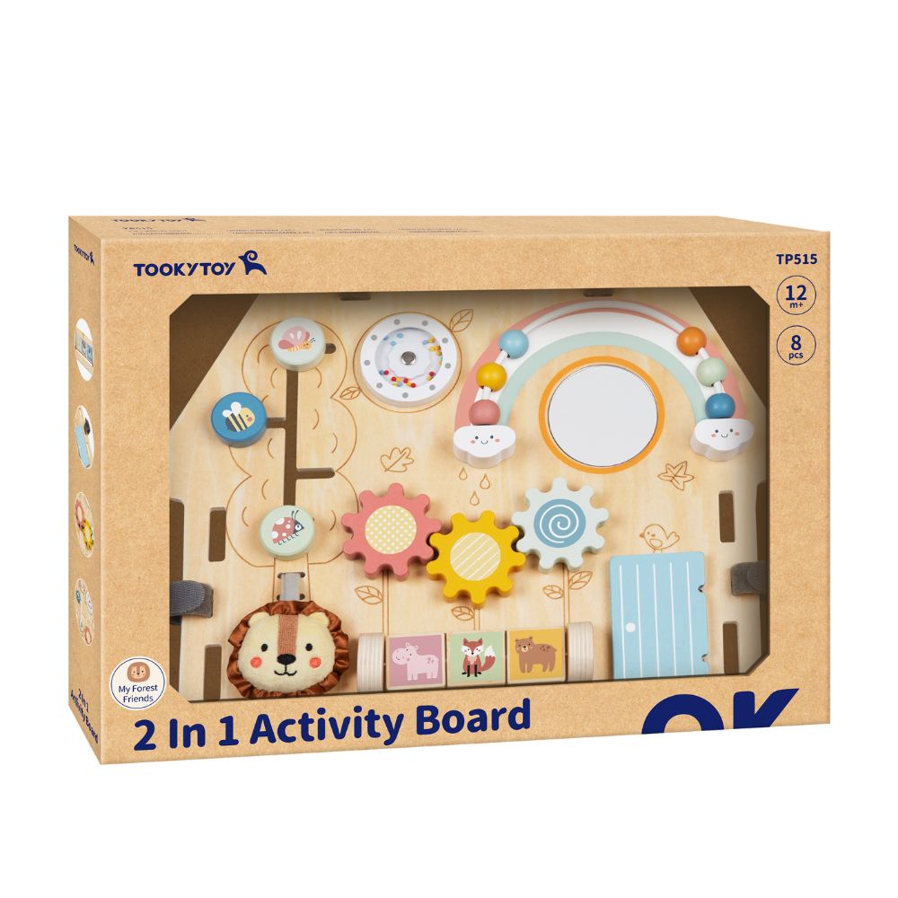 TookyToy - 2-in-1 Montessori Activity Busy Board