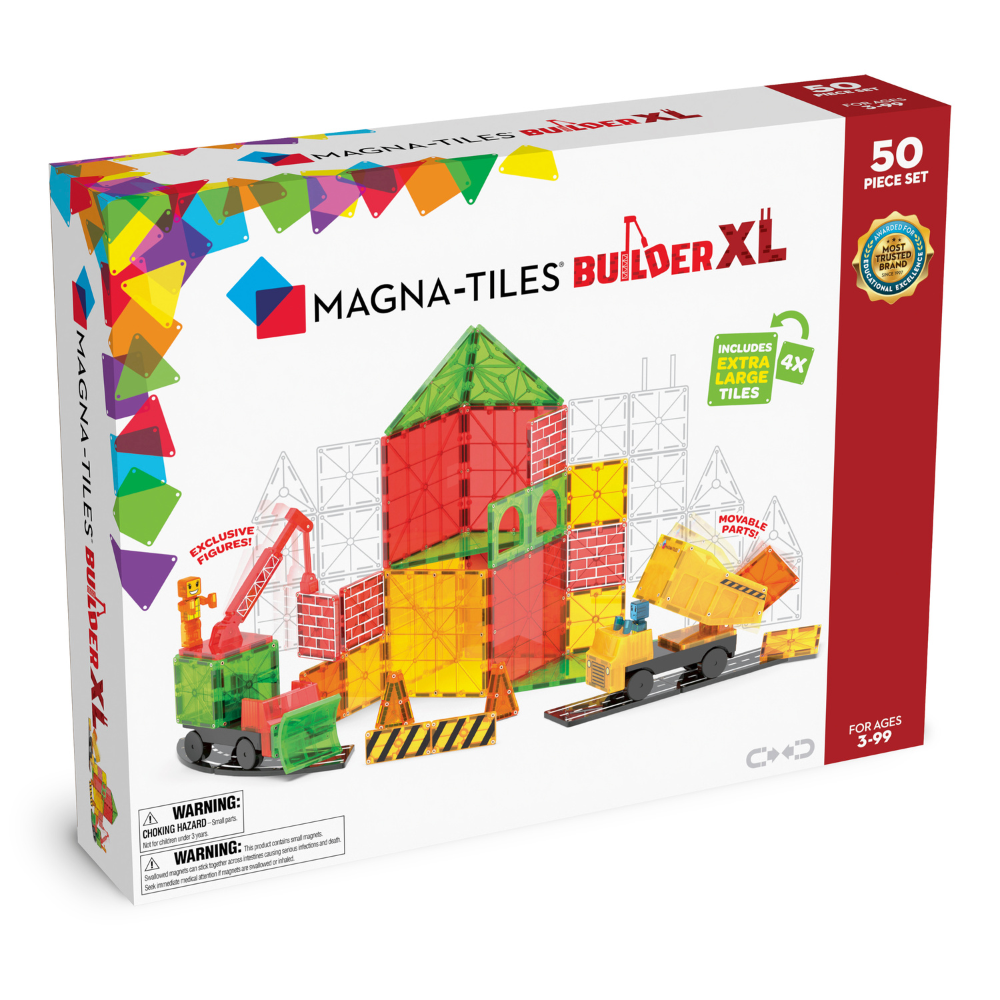 Magna-Tiles - Magnetic Construction Set - Builder XL - 50pcs