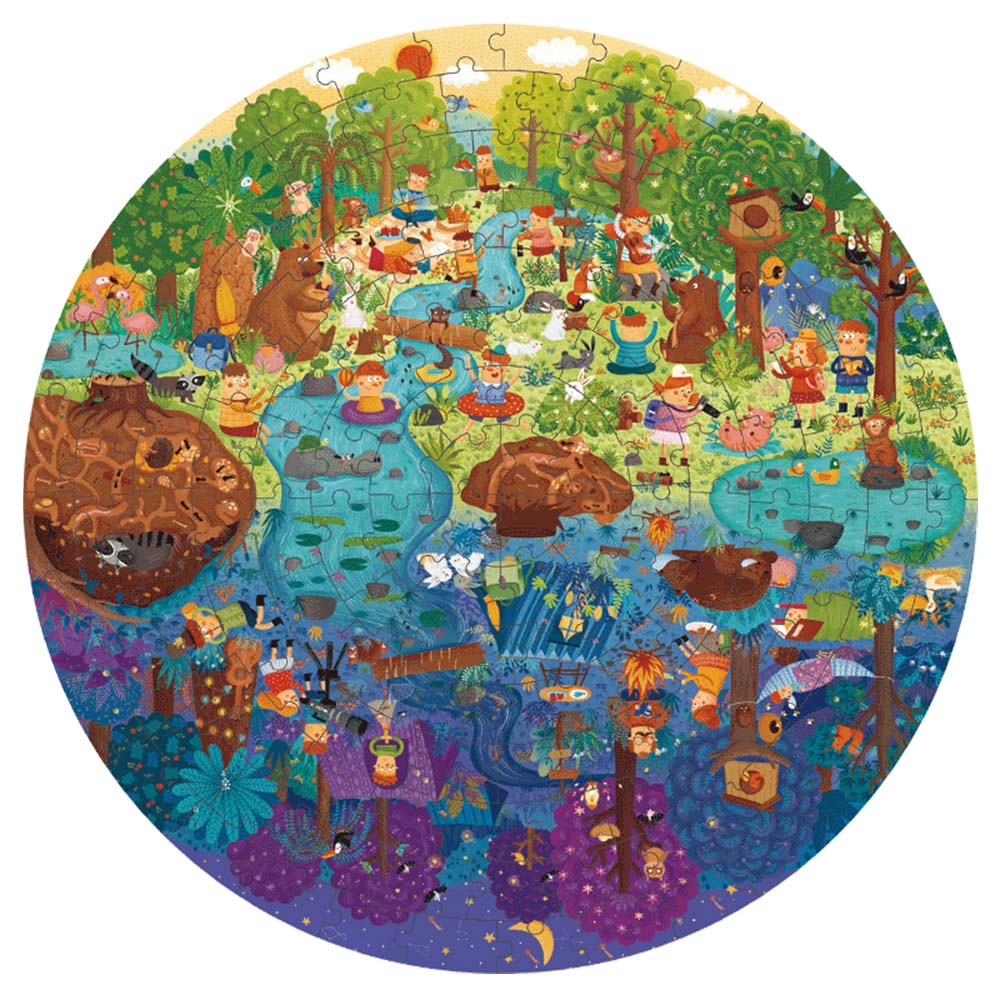 Mideer - Round Puzzle - A Day in the Forest - 150pcs