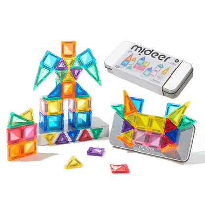 Mideer - Colourful Mini Magnetic Tiles Building Set - 42pcs