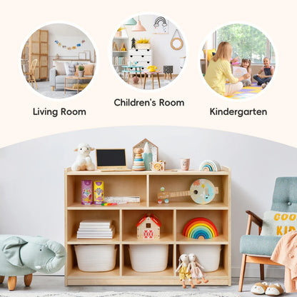 TookyToy - Wooden Shelf and Toy Storage for Kids Room: Plywood 90x113cm