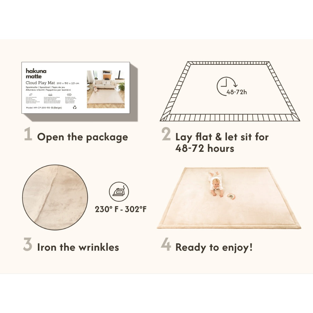 Hakuna Matte - CloudSoft Play Mat Carpet - Soft Mint 200 x 150 x 2.5 cm