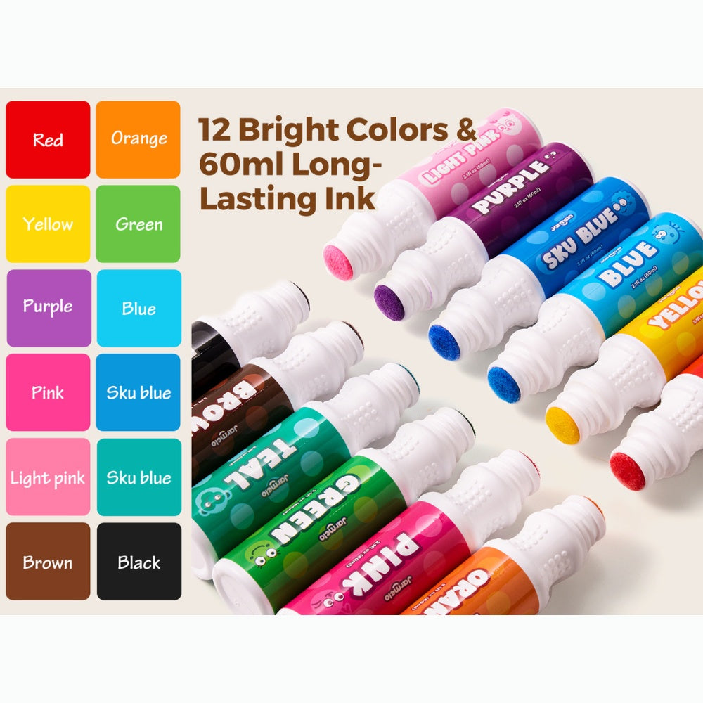 Jar Meló - Dot Painting Art Markers - 12 Colours