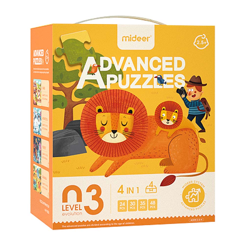 Mideer - Level Up Puzzles - 4-in-1 - Level 3 Natural Scenery
