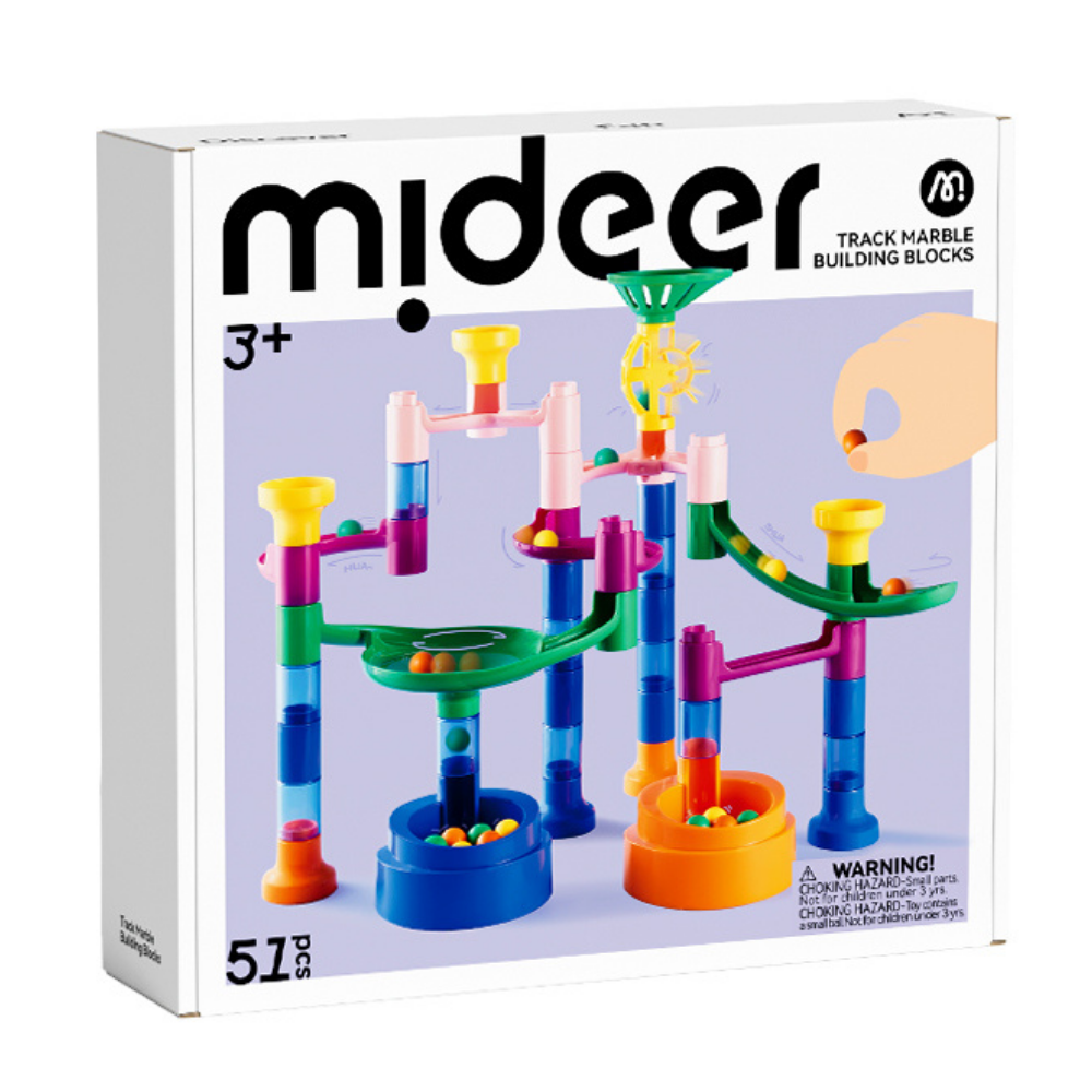 Mideer - Marble Run Track Building Block Toy - 51 Pieces with Water Play