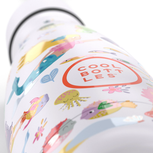 Cool Bottles - Kids Triple-Insulated Water Bottle - Sweet Mermaids 350ml
