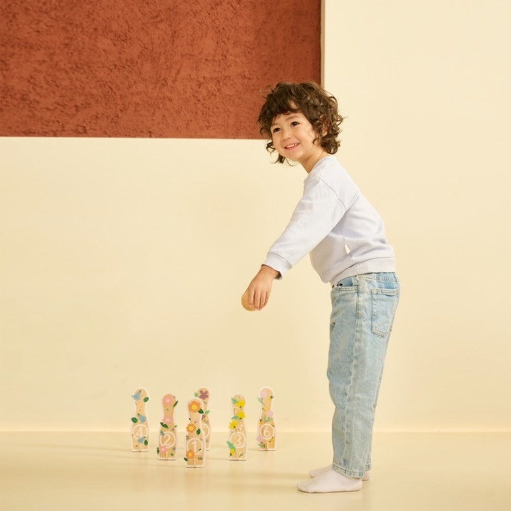 Classic World - Flower Bowling - Wooden Game - 14pcs