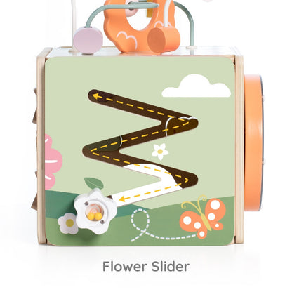 Classic World - Honeybee 5-Sided Wooden Activity Play Cube for Toddlers