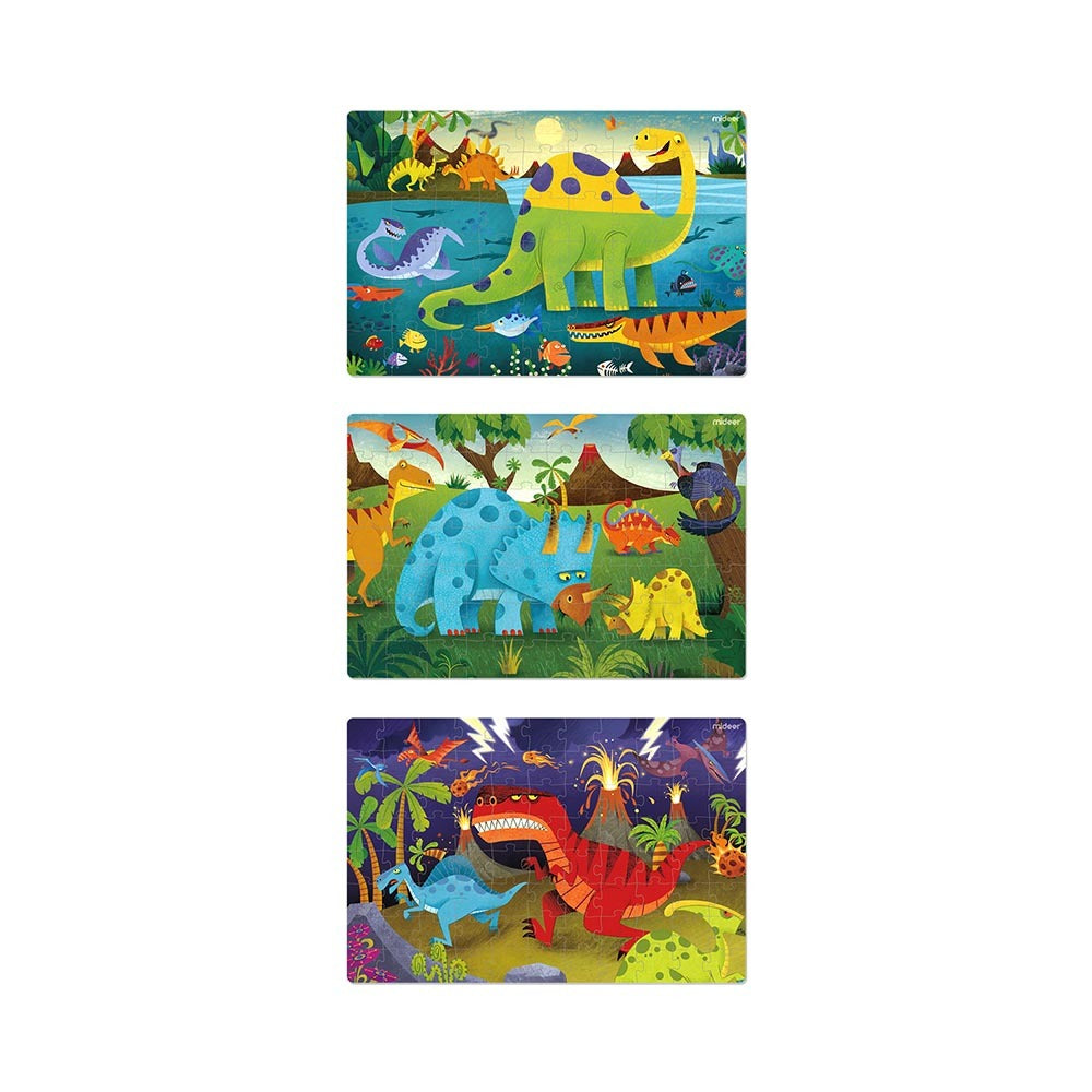 Mideer - Level Up Puzzles - 3-in-1 - Level 4 Dinosaur