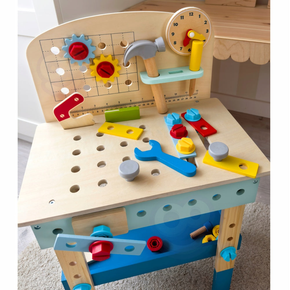 TookyToy - Pretend Play Work Bench & Tools Toy Set